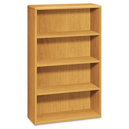 HON Wood Bookcase, Four Shelf, 36w x 13 1/8d x 57 1/8h, Harvest H10754.CC
